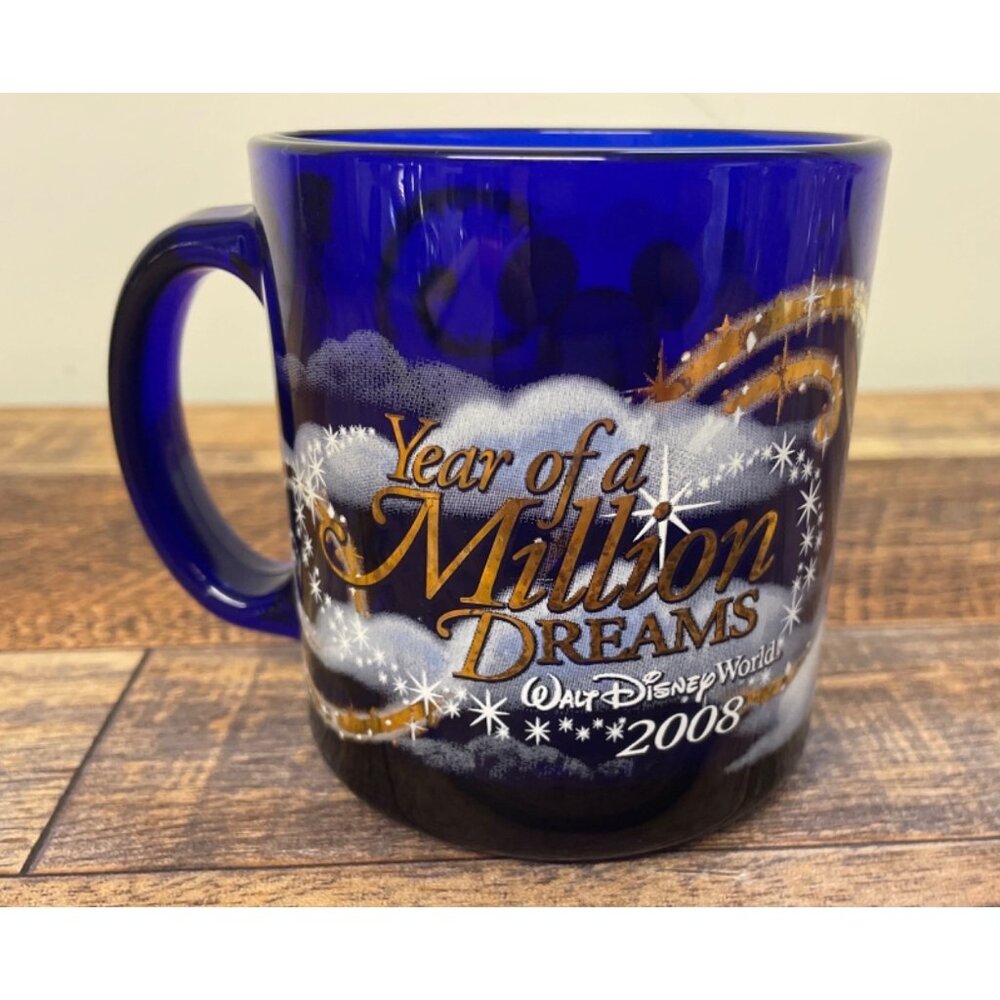 Disney Mickey Mouse Year Of A Million Dreams 2008 Blue Mug Coffee Tea